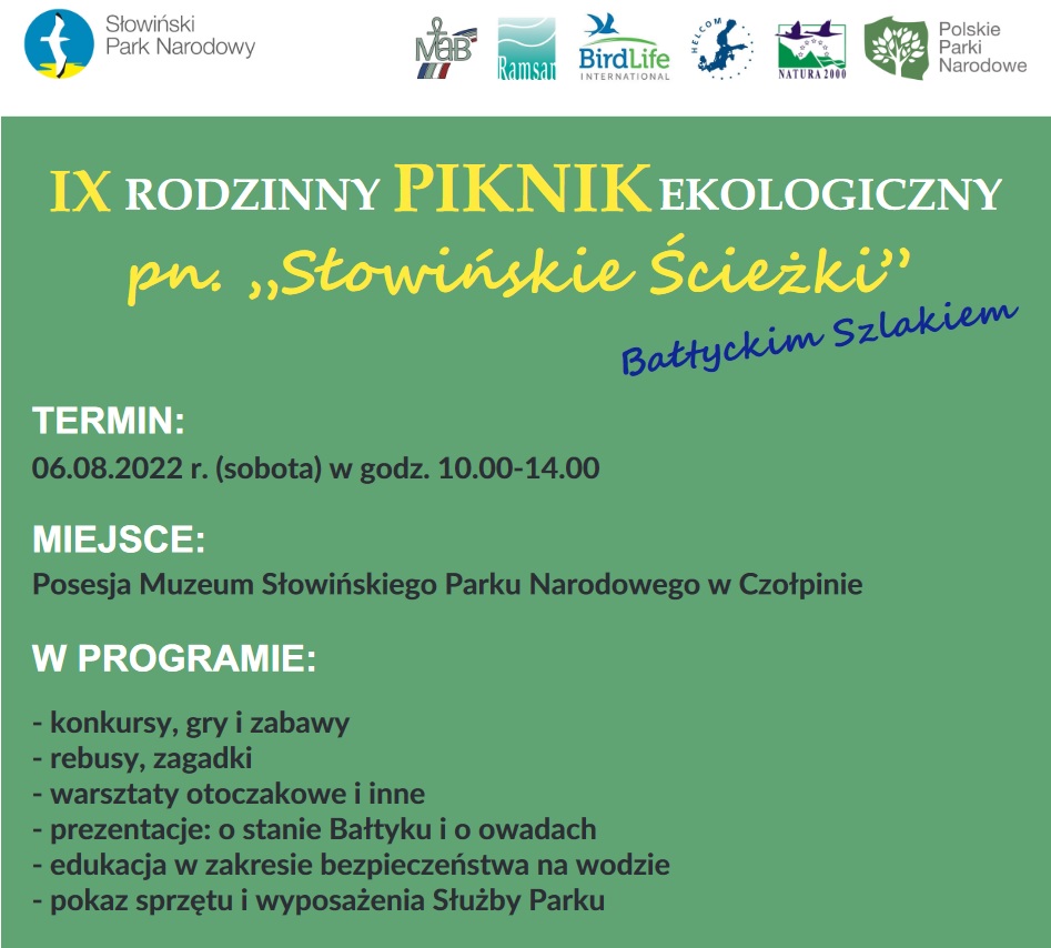 Program IX Rodzinnego Pikniku Ekologicznego w Czołpinie.